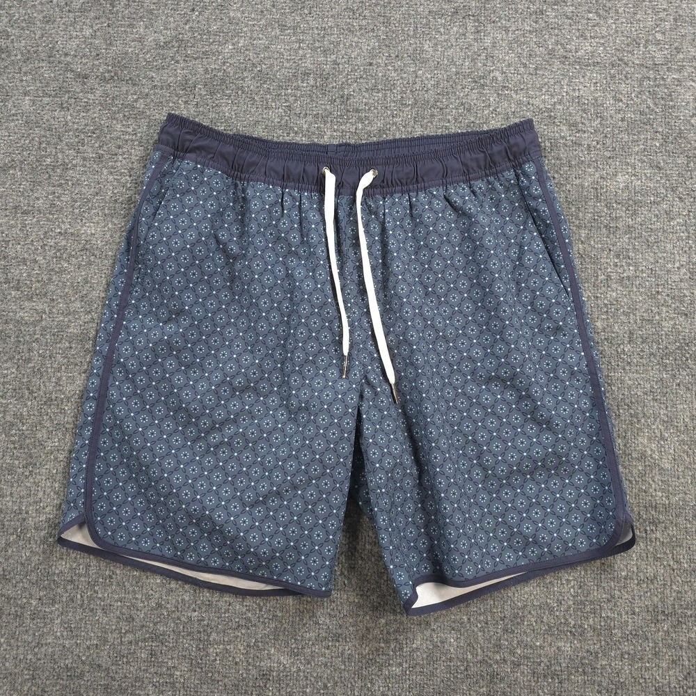 Fair Harbor Swim Trunks Mens M Blue Anchor Mist Seaview Lined Beach Surf Shorts